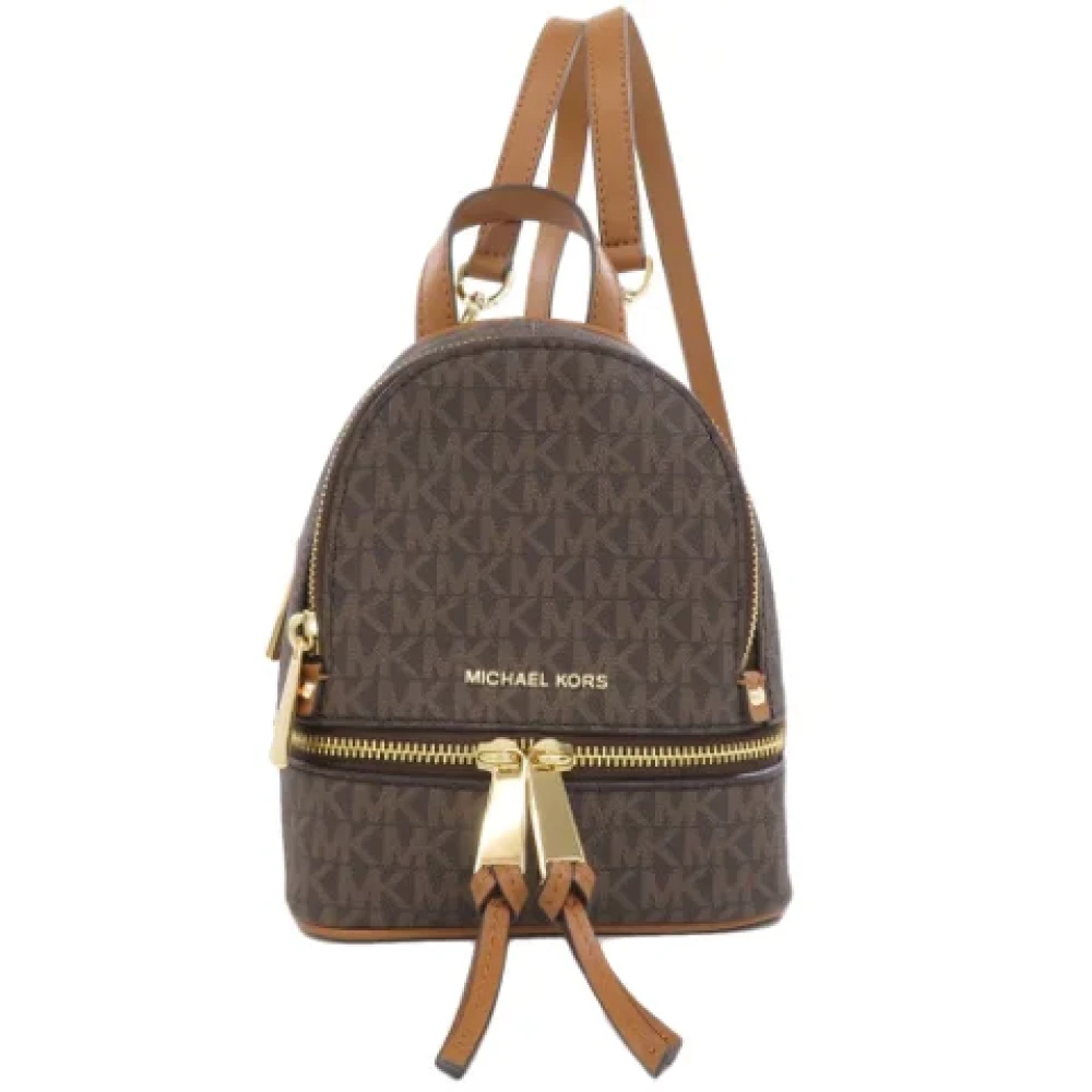 Michael Kors Pre-owned Plastic backpacks Brown Dames