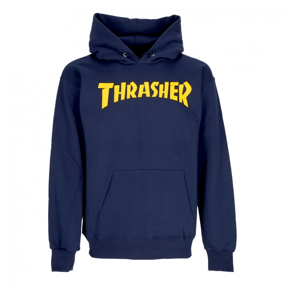 Thrasher Navy Logo Streetwear Hoodie Cover Blue Heren