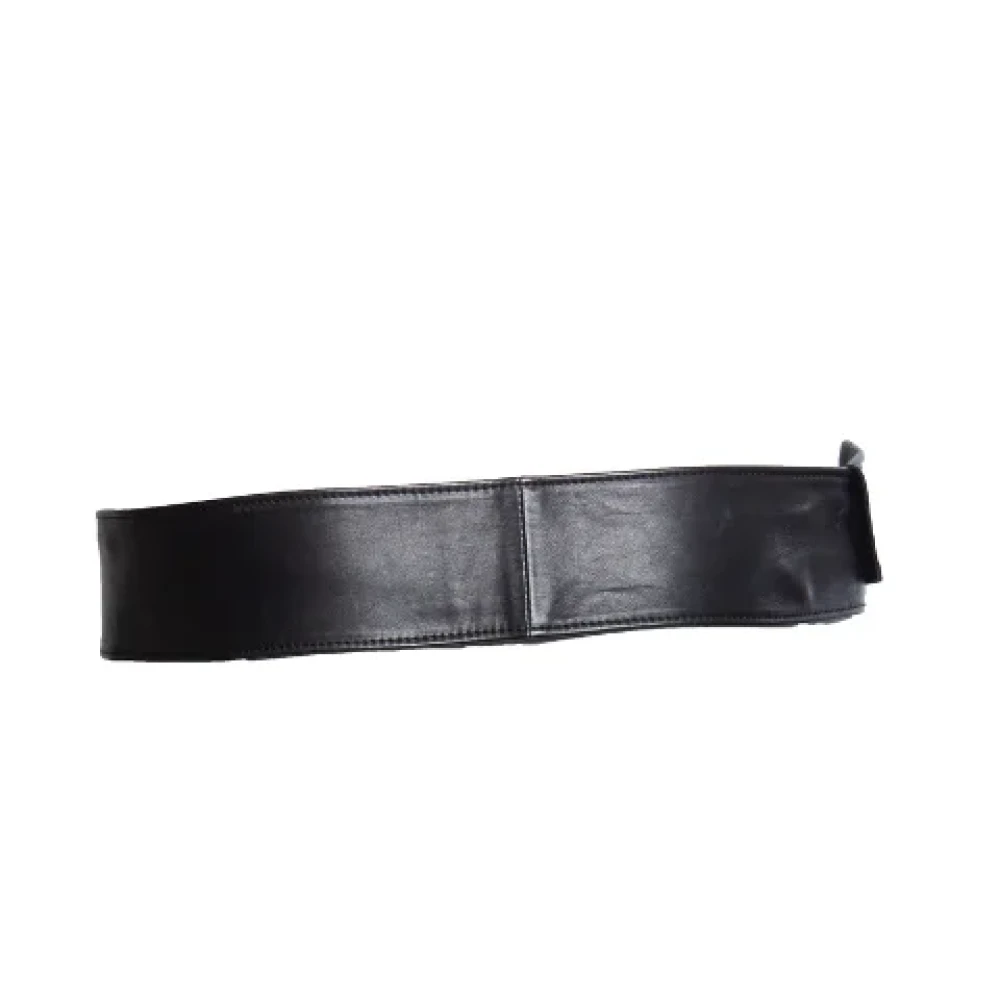 Armani Pre-owned Leather belts Black Dames