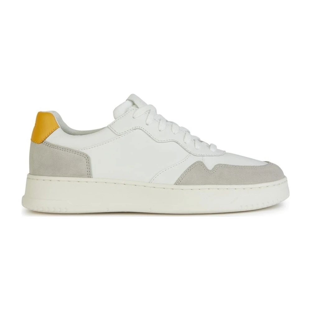Geox Men's Multicolor Sneakers, 9 Uk, White Trainers For