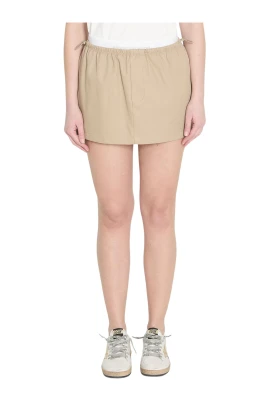 Drawstring Waist Mini Skirt