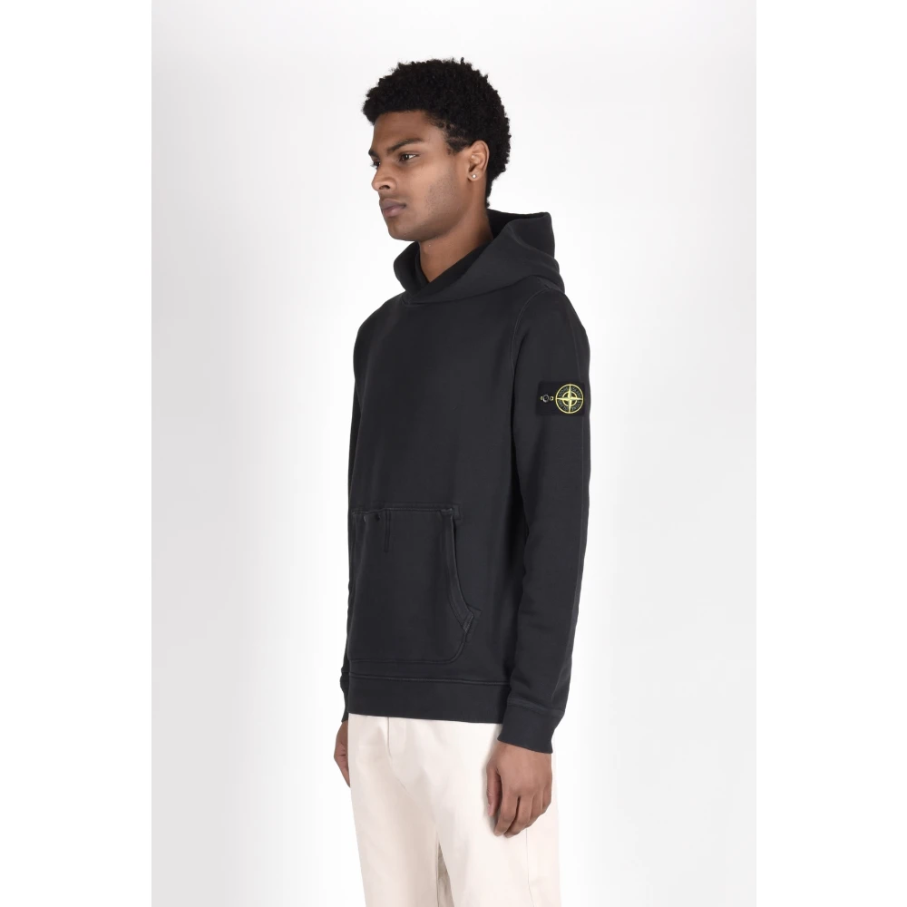 Stone Island Katoenen sweatshirts voor mannen Black Heren