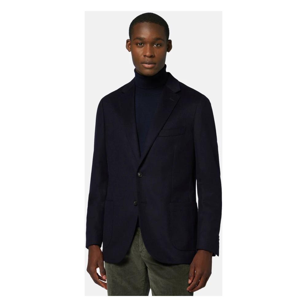 Boggi Milano Cashmere Jas Blue Heren