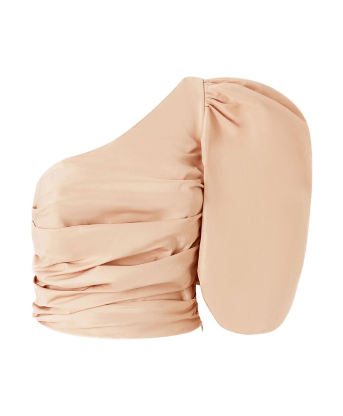 one-shoulder-taffeta-crop-top