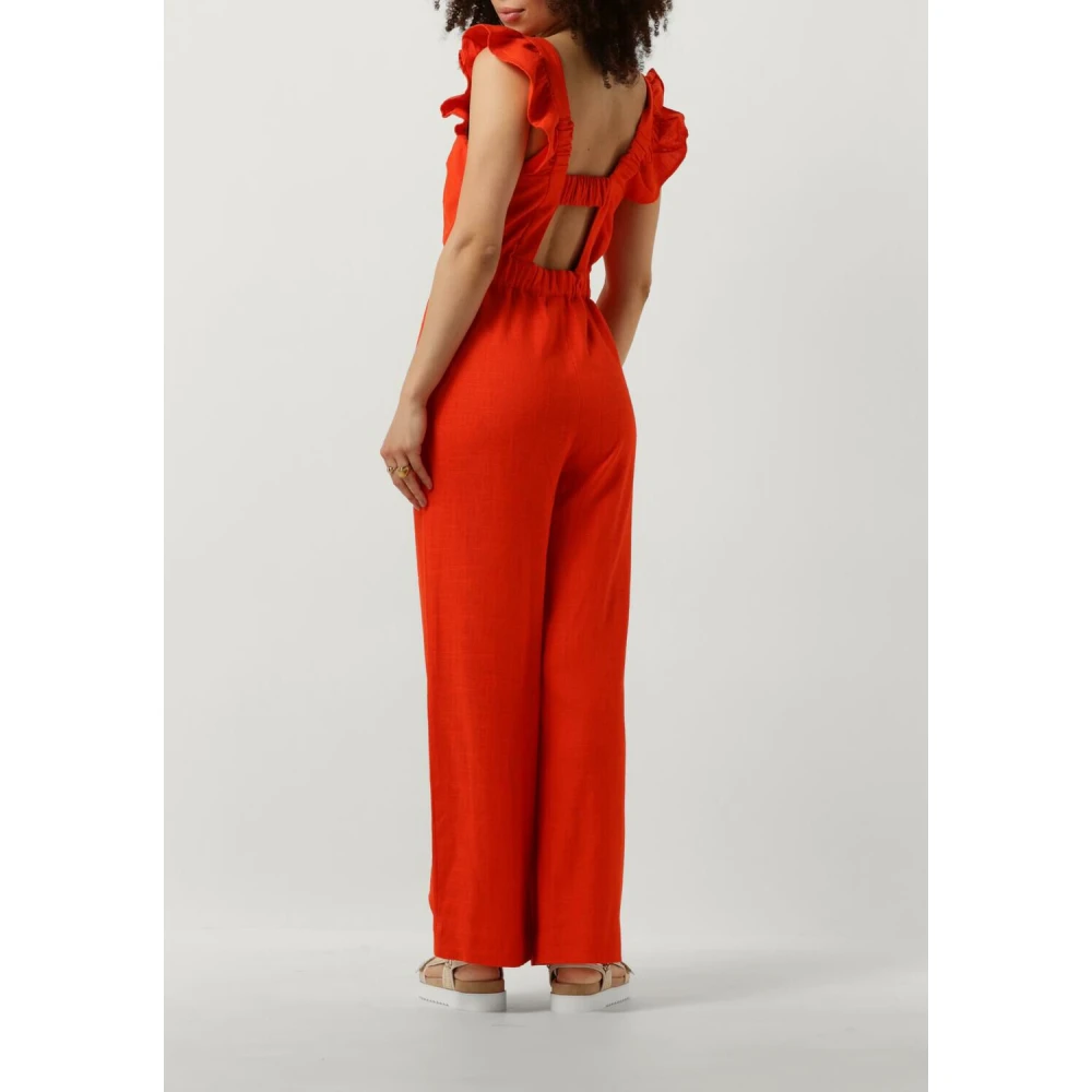 Y.A.S Rode Jumpsuit Yasisma SL Stijl Red Dames