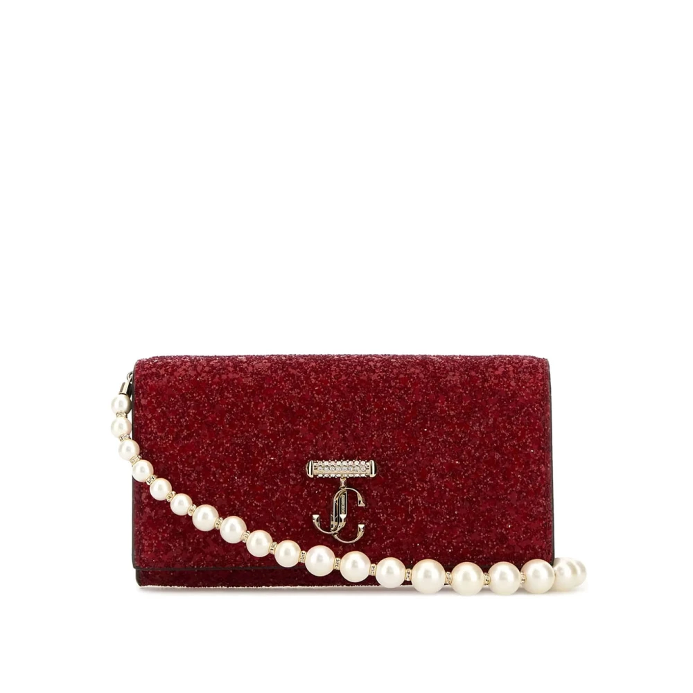 Jimmy Choo Ruby Red Avenue Wallet Chain Clutch Red Dames