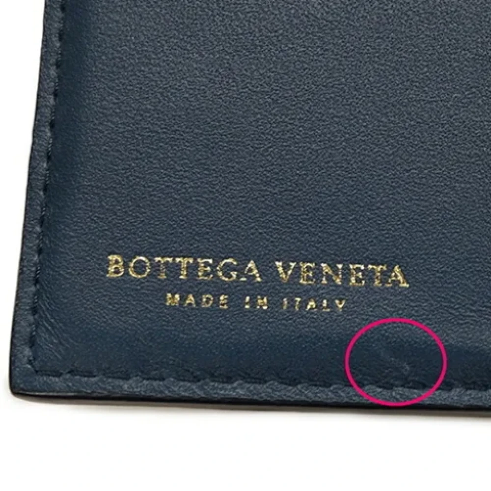 Bottega Veneta Vintage Pre-owned Leather wallets Blue Dames