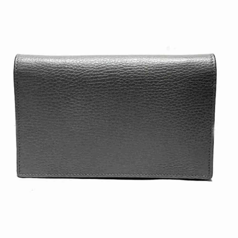 Gucci Vintage Pre-owned Leather wallets Gray Dames