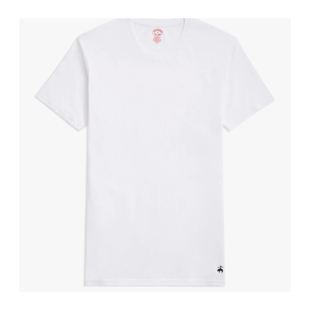 Brooks Brothers Witte Supima katoenen crewneck T-shirts (3-pack) White Heren