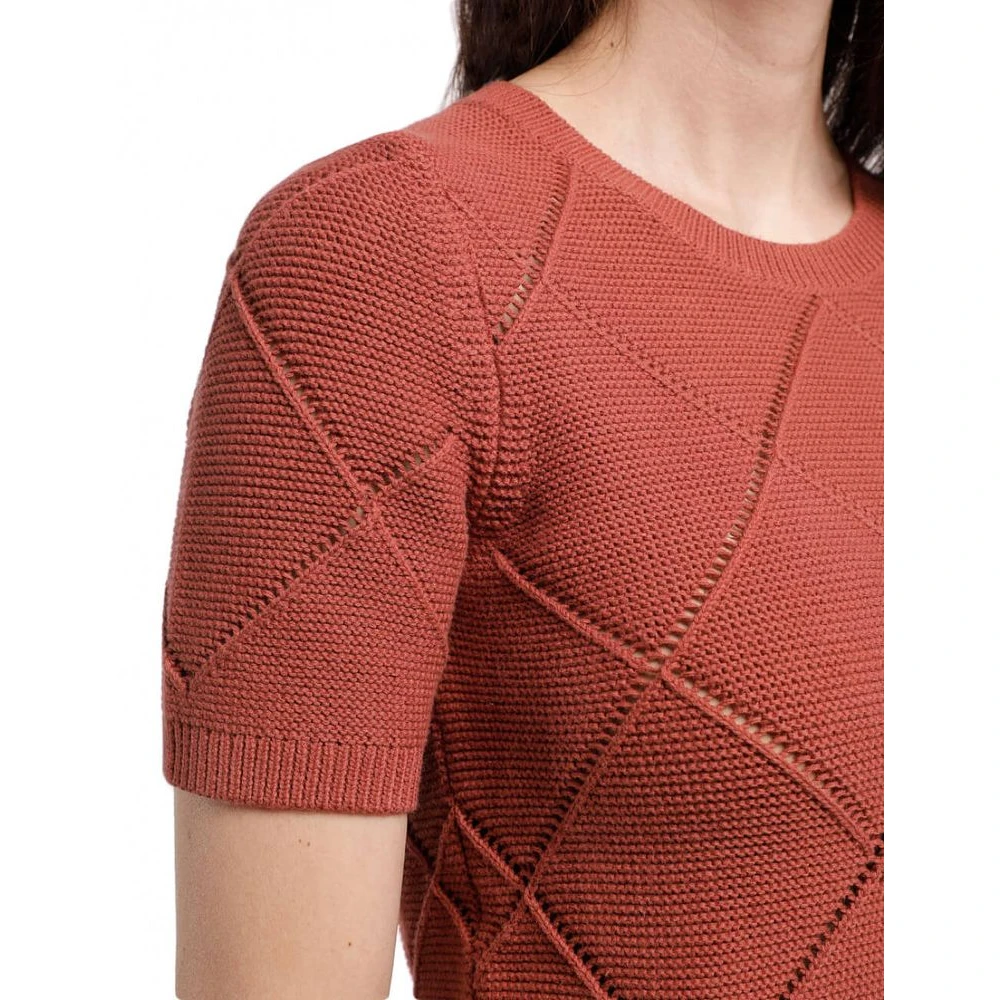 Ines De La Fressange Paris Gaetano okergeel gebreid T-shirt Brown Dames