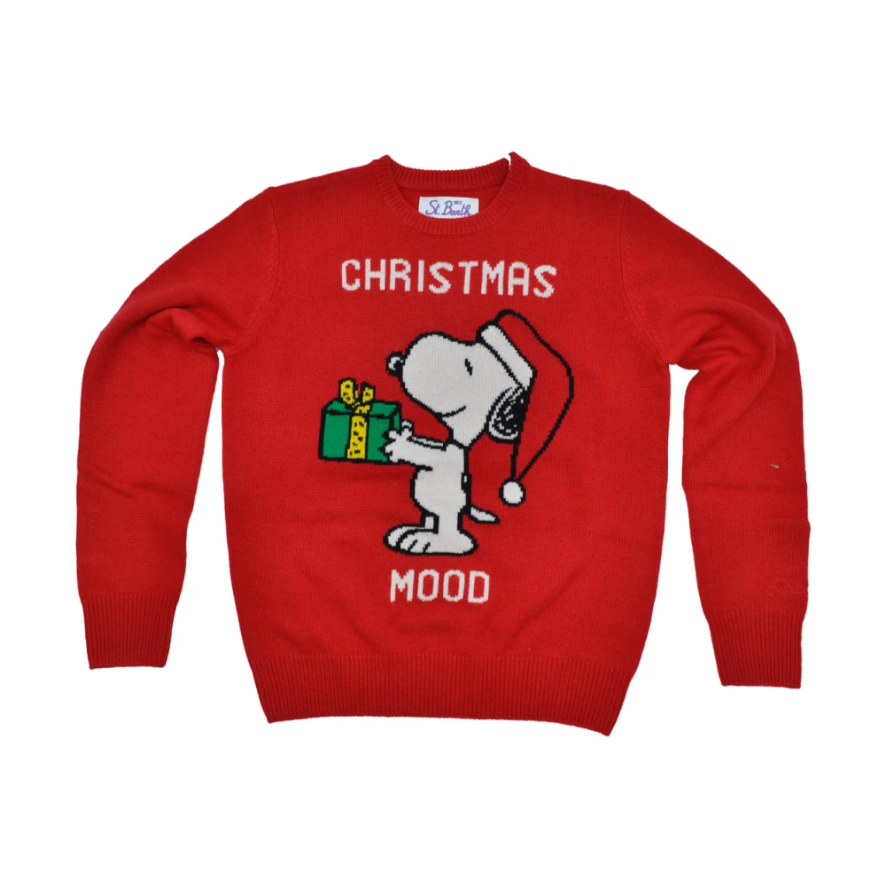 MC2 Saint Barth Snoopy Christmas Mood Cashmere Sweater Pink, Herr