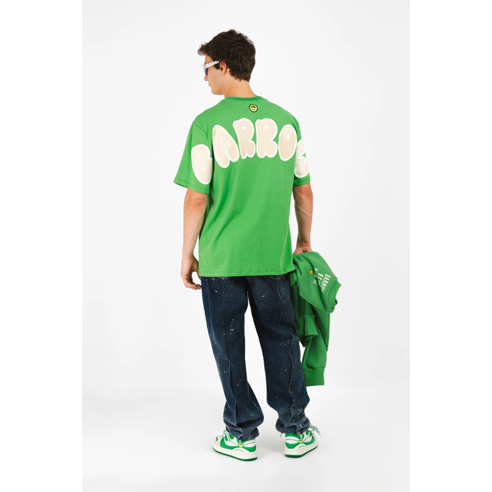 Barrow T-shirt Bubble Lettertype Green Unisex
