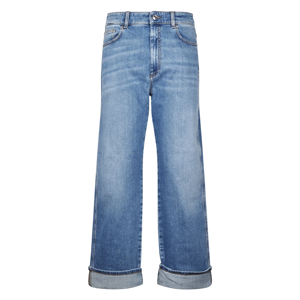 Sportmax Blue Wide Jeans, Female, W25, Wide Jeans