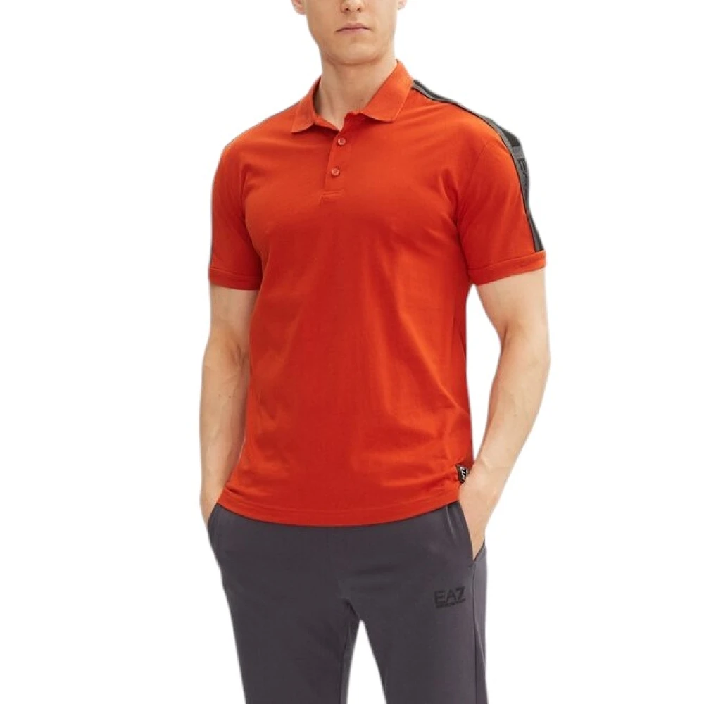 Emporio Armani Men's Orange Polo Shirts, 2XL, Polo Shirt