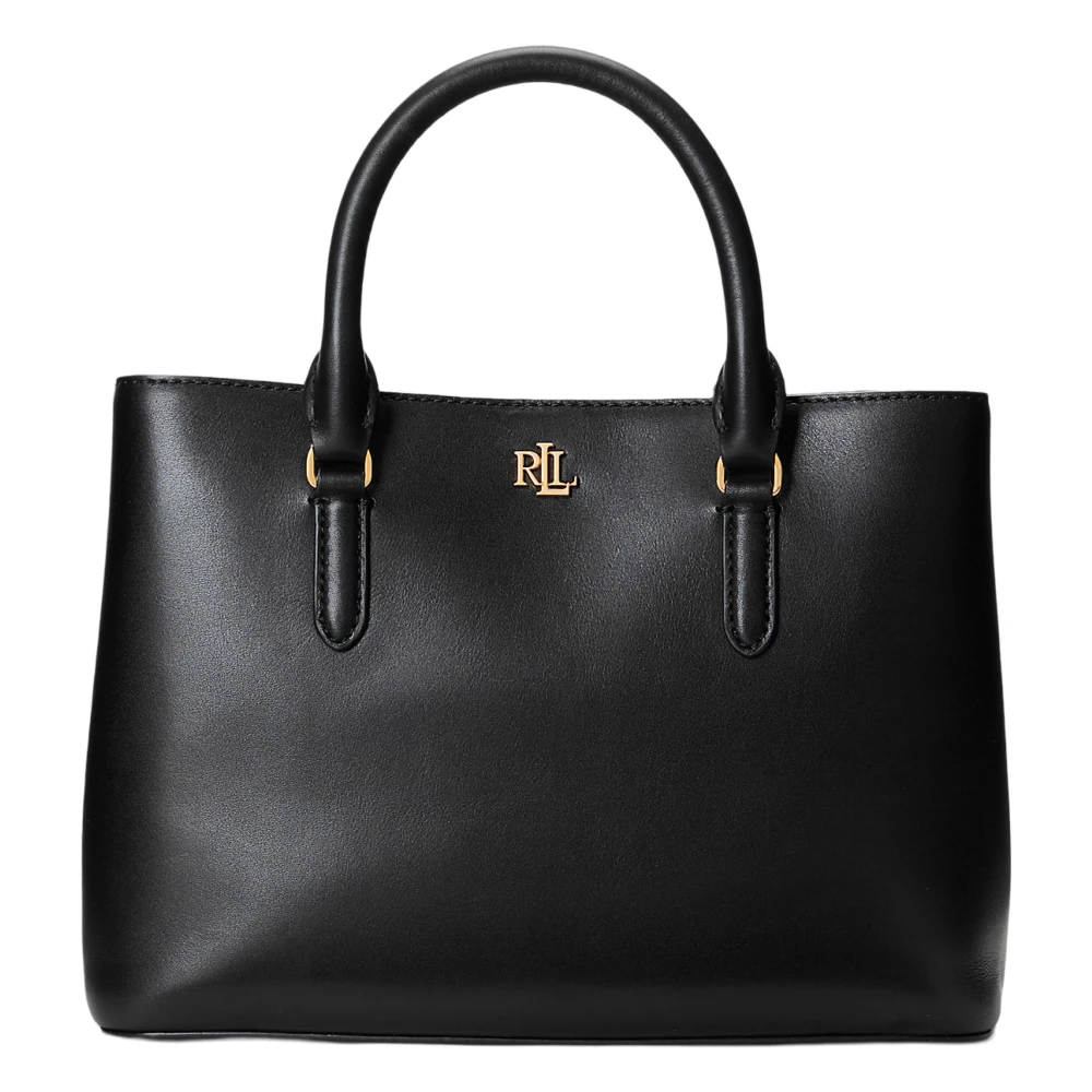 Ralph Lauren Svart Marcy Satchel Liten Väska