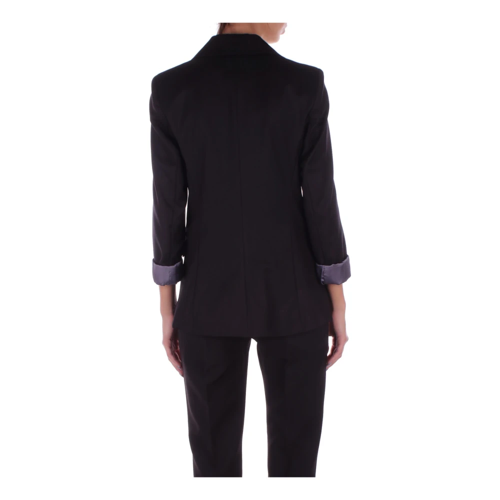 H2O Jas met knoopsluiting en voorzak Black Dames