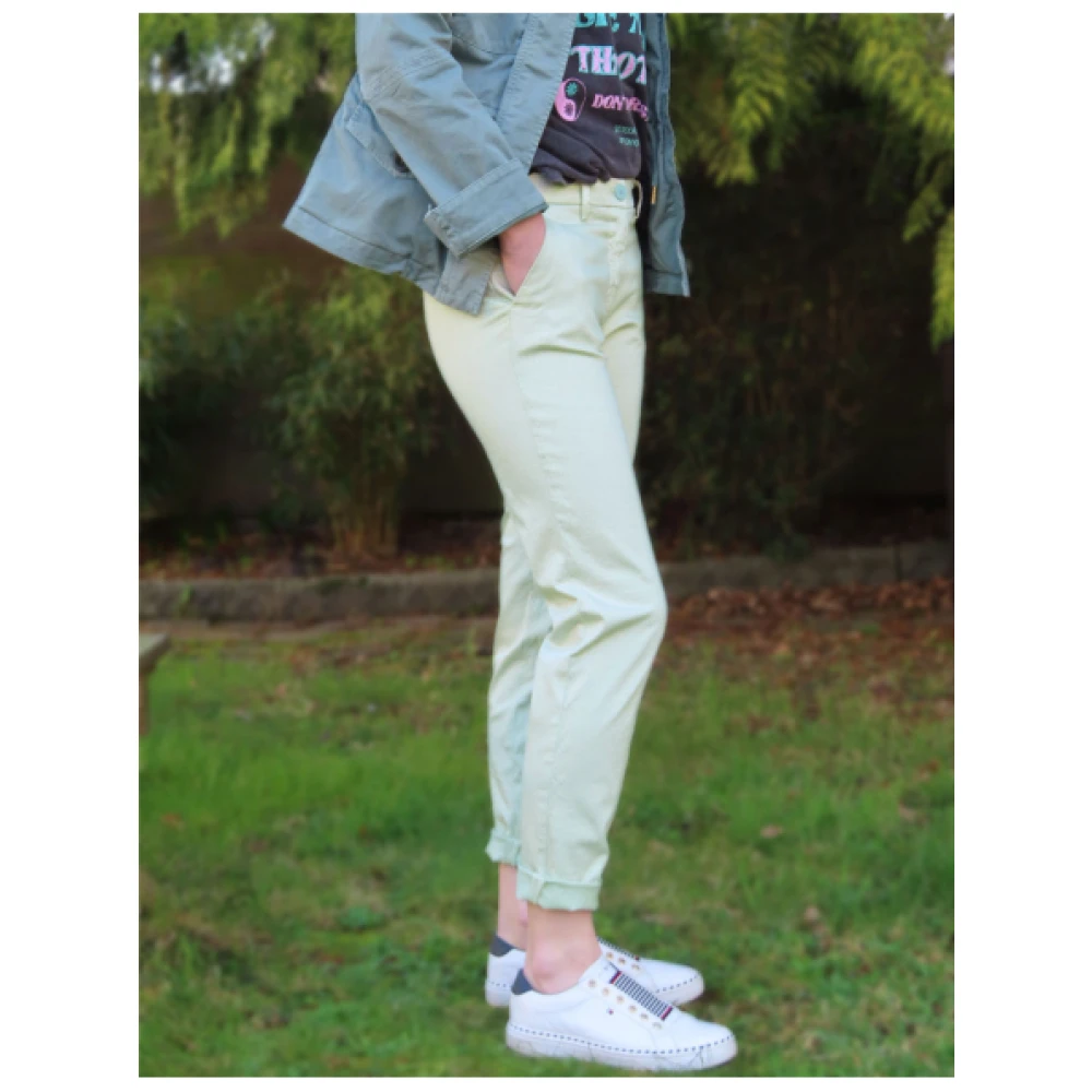 Mason's New York Micro Bedrukte Broek Green Dames
