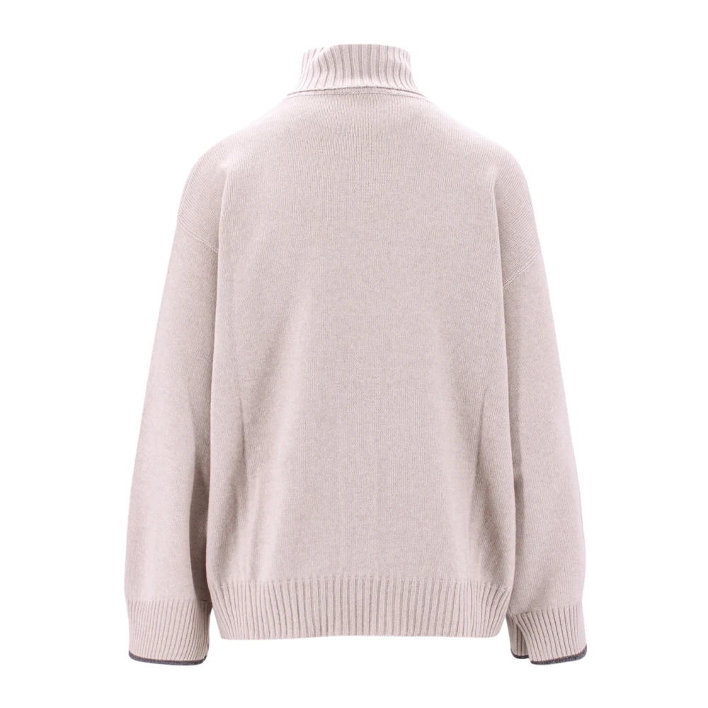BRUNELLO CUCINELLI Luxe Beige Cashmere Trui Aw23 Beige Dames