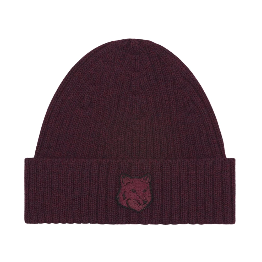Maison Kitsuné Wol Vos Beanie Muts Brown Heren
