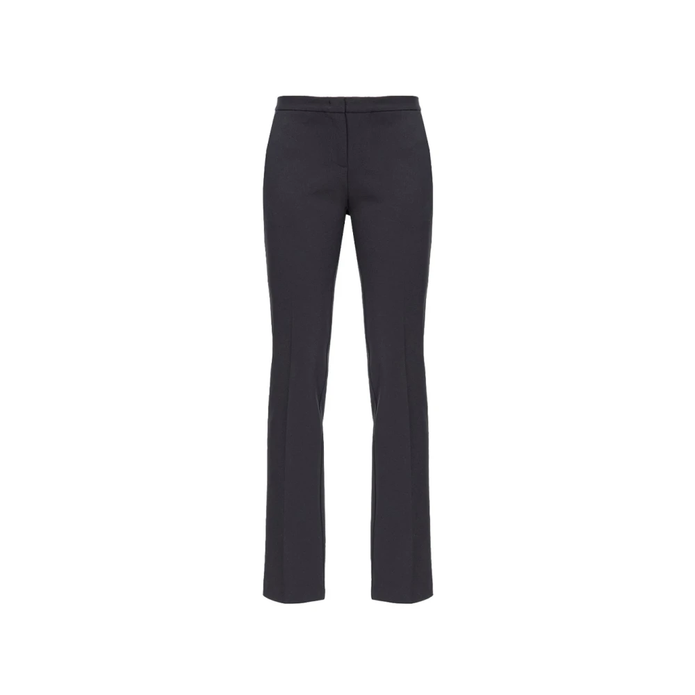 pinko Elegant Wool Blend Trousers Black Dames