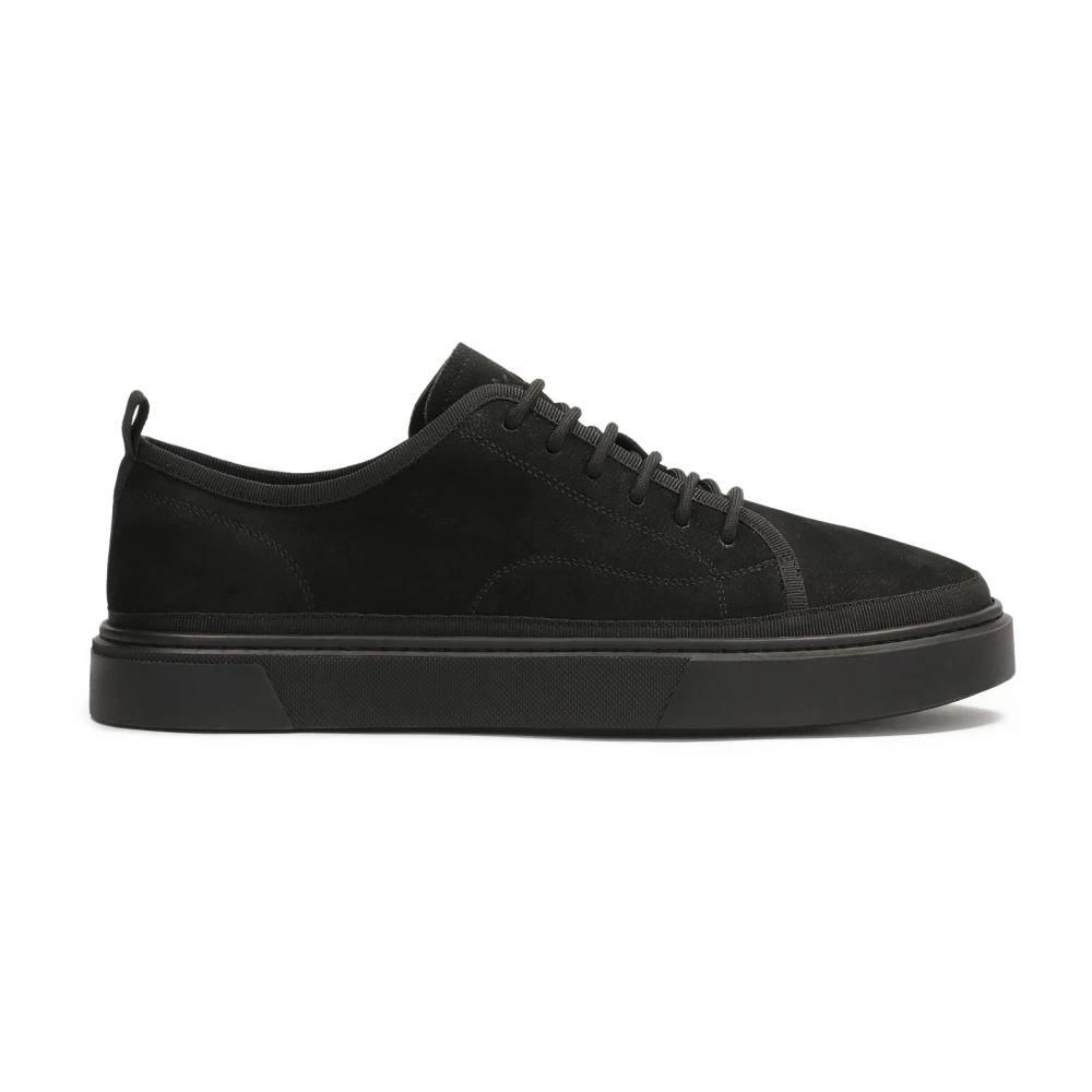 Kazar Nubuck Sneakers met Veters Heren Schoenen Zwart