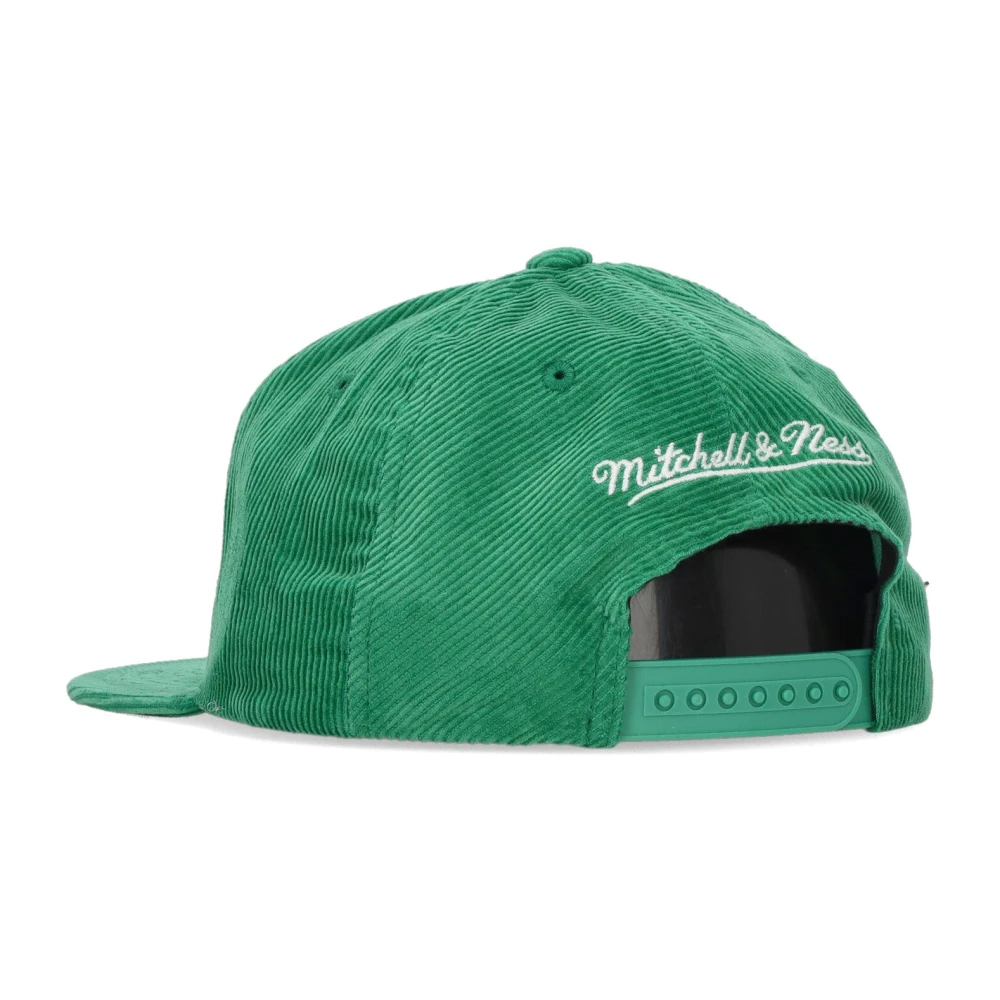 Mitchell & Ness NBA Velvet Flat Brim Cap Green Heren