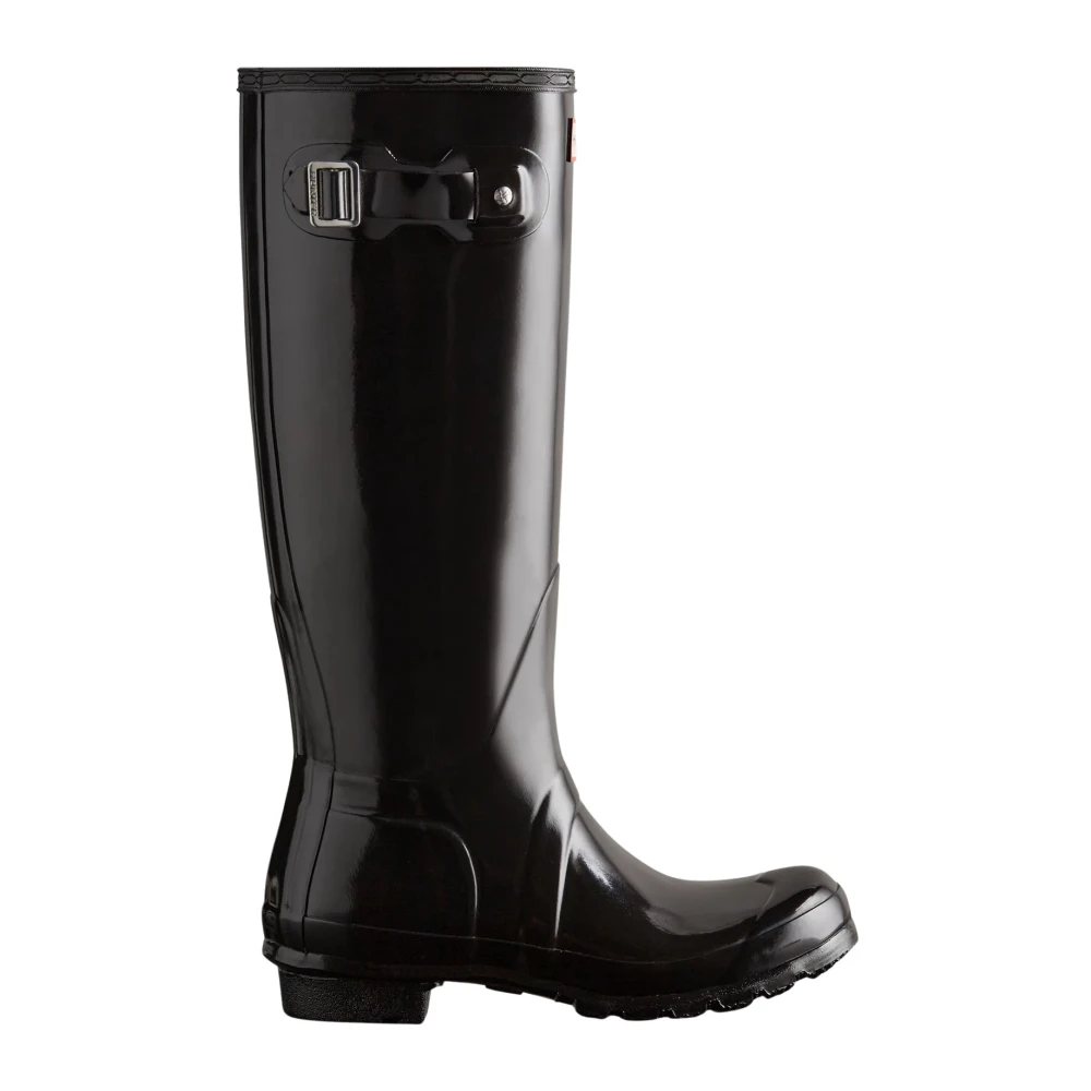 Hunter Original Tall Gloss Wellington Boots for Women Black UK 7 EU 40 41 - Image 3