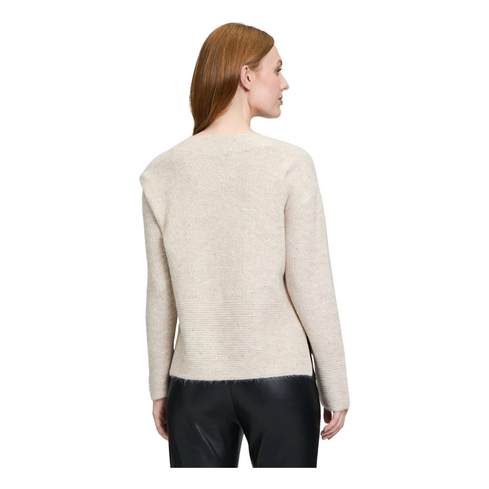 Betty Barclay Gebreide trui met Effectgaren Beige Dames