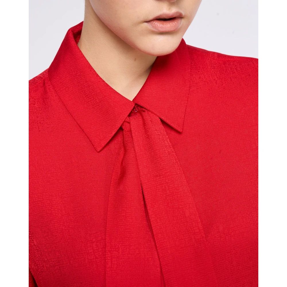 Silvian Heach Strikdetail overhemd Red Dames