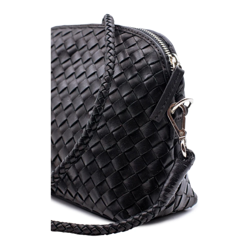 Dragon Diffusion Chunky Fellini Zwarte Leren Schoudertas Black Dames