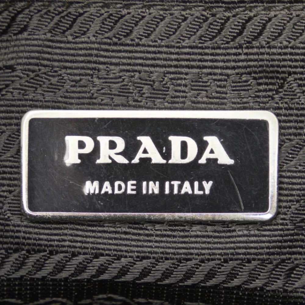 Prada Vintage Pre-owned Canvas shoulder-bags Black Dames