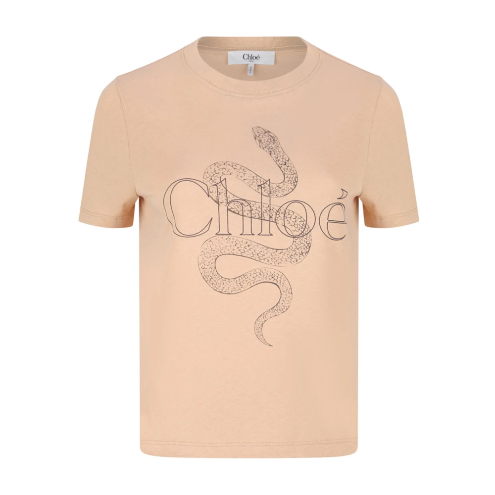 Chloé - Tops > T-Shirts - Brown - Chloé - Modalova