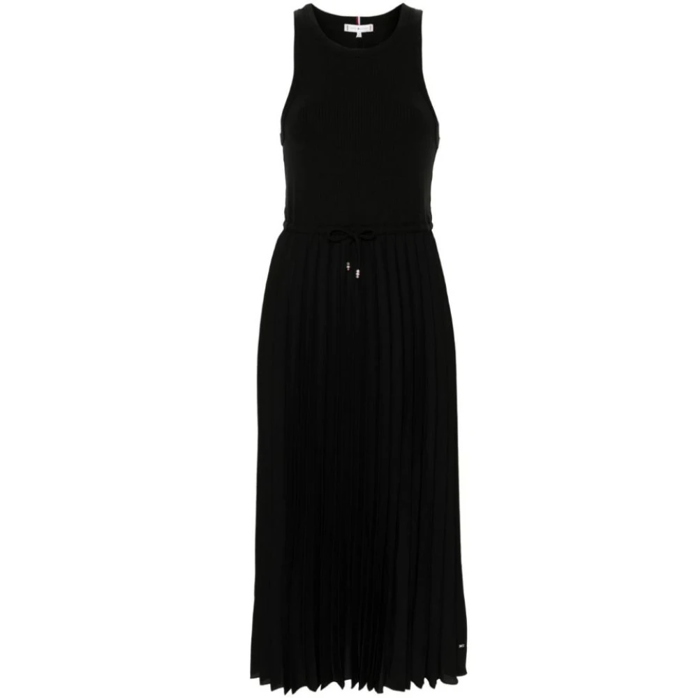Tommy Hilfiger Women's Black Classic Midi Dress - Midi Dresses - L - Dresses
