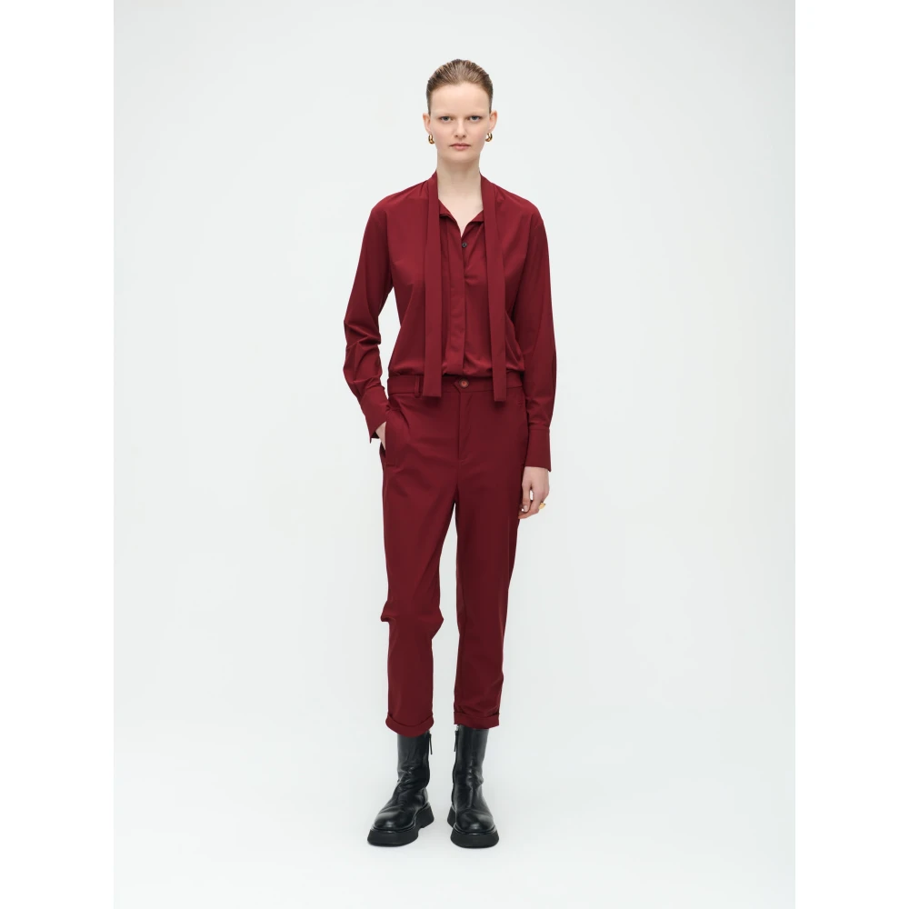 Jane Lushka Magda Blouse Technisch Jersey Red Dames