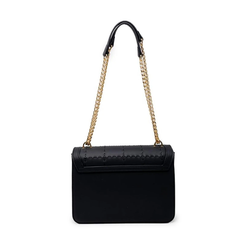 Love Moschino Gestructureerde polyurethaan handtas voor vrouwen Black Dames