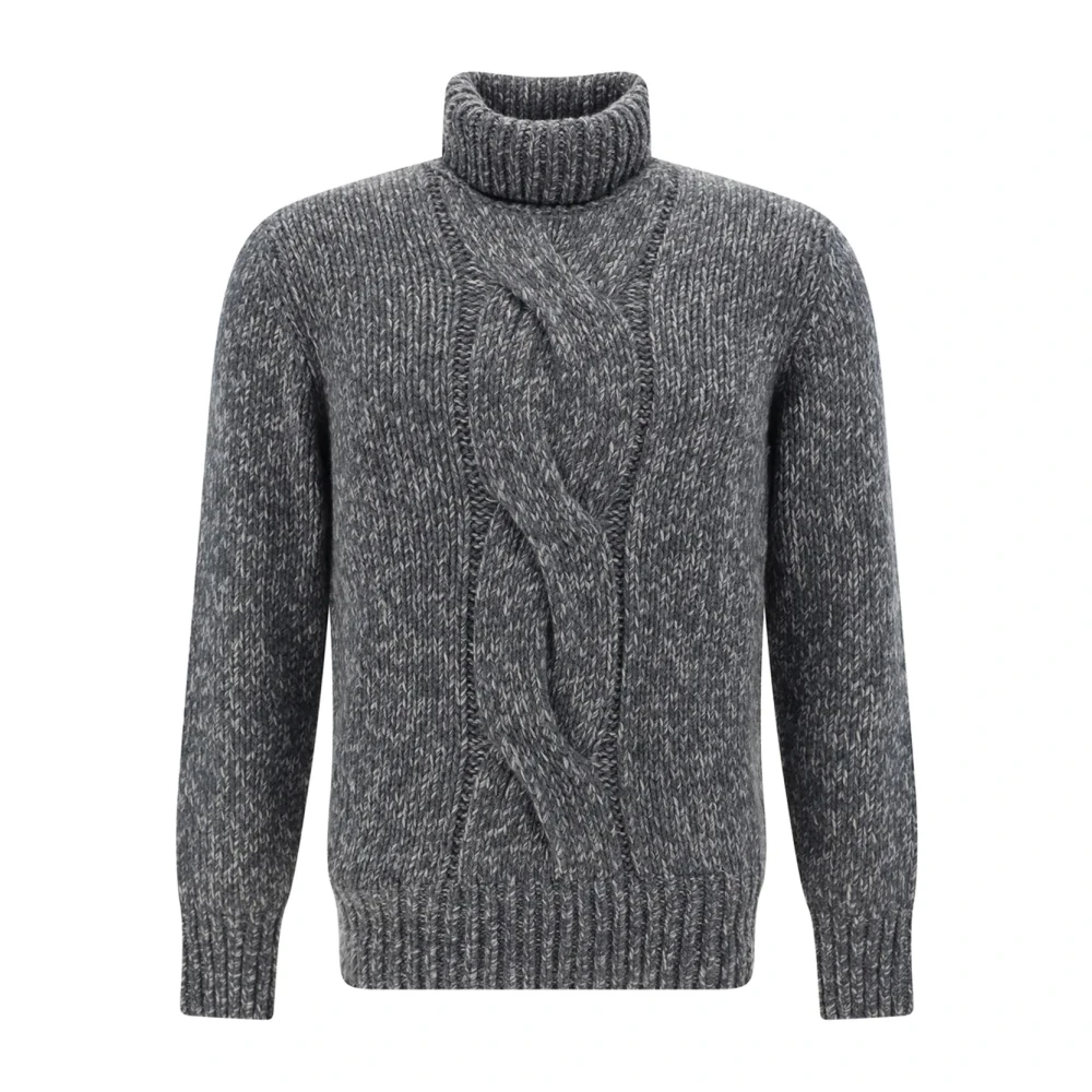 BRUNELLO CUCINELLI Hoge Hals Kasjmier Trui Mannen Gray Heren