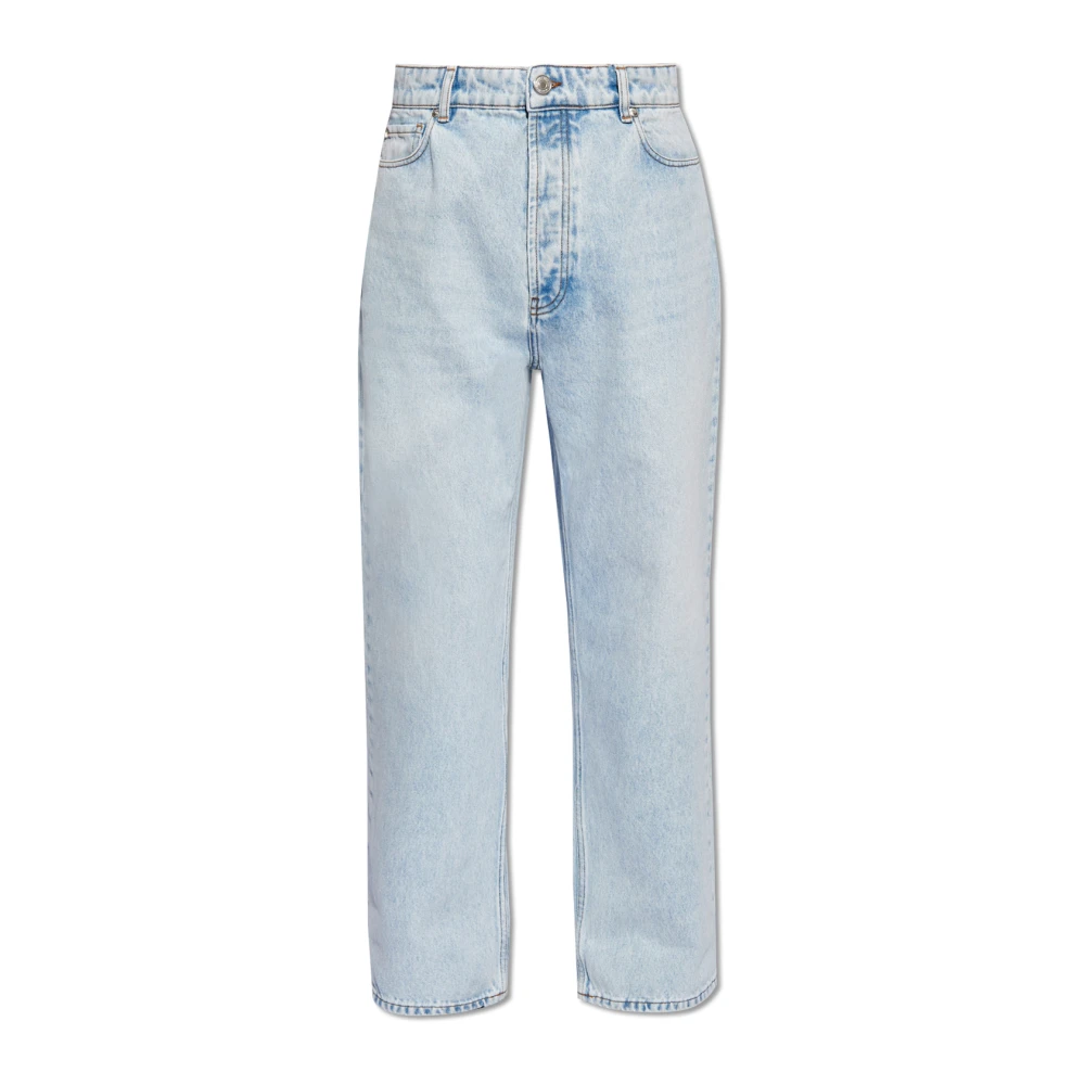 Ami Paris Loose Fit Denim Jeans Blue Heren