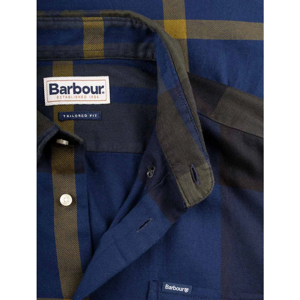 Barbour Dunoon Op Maat Gemaakt Overhemd in Olive Night Multicolor Heren
