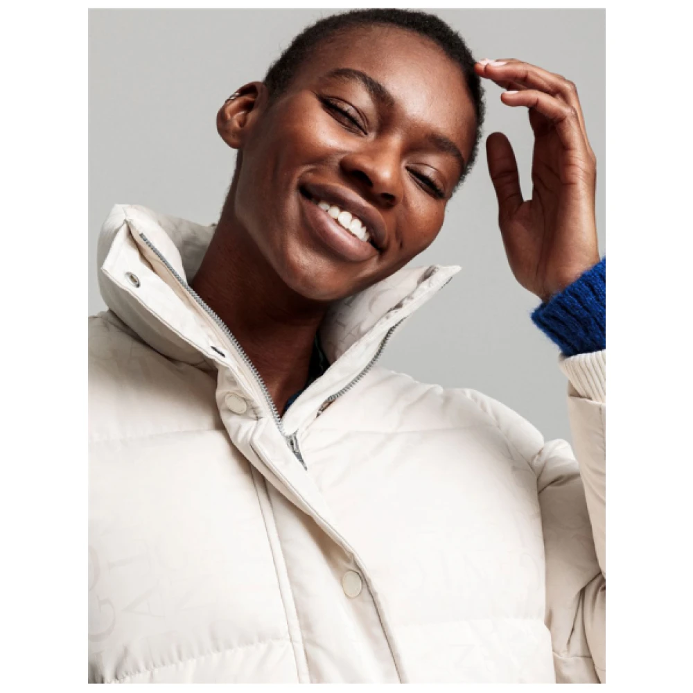 Gant Oversized Bedrukte Donsjas White Dames