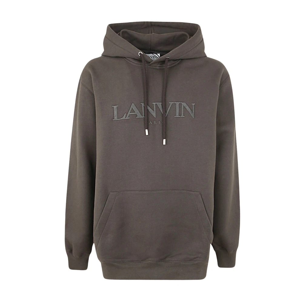 Lanvin Oversized Hoodie in Loden Groen Gray Heren
