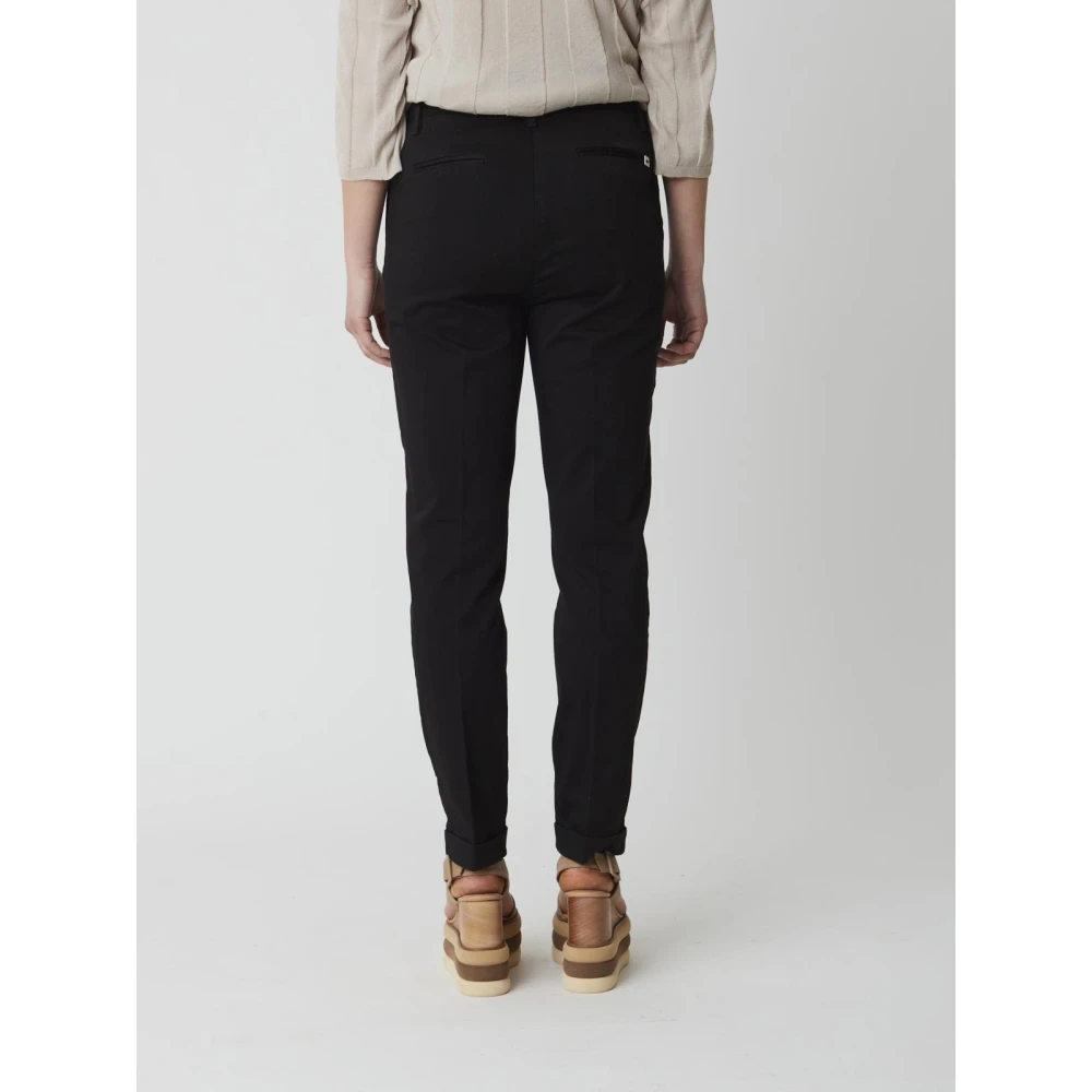 Manila Grace Chino Broek Black Dames