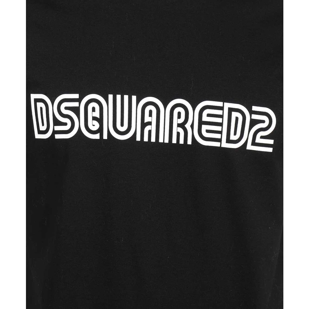 Dsquared2 Bedrukt Crew-neck T-shirt Black Heren