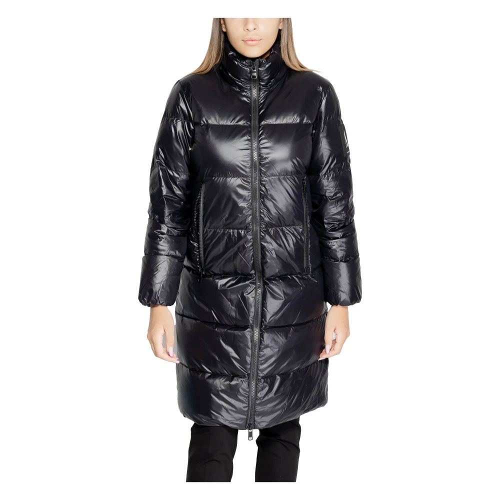 Armani Exchange Capuchon-ritsjas Black Dames