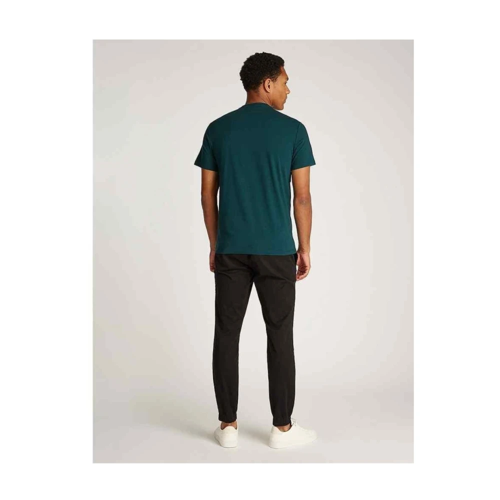 Calvin Klein Groen Logo Katoenen T-shirt Green Heren
