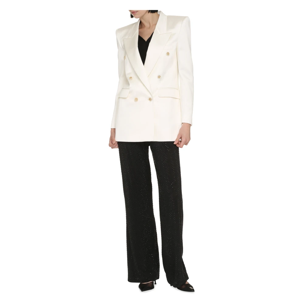 Saint Laurent Stijlvolle Jas Beige Dames