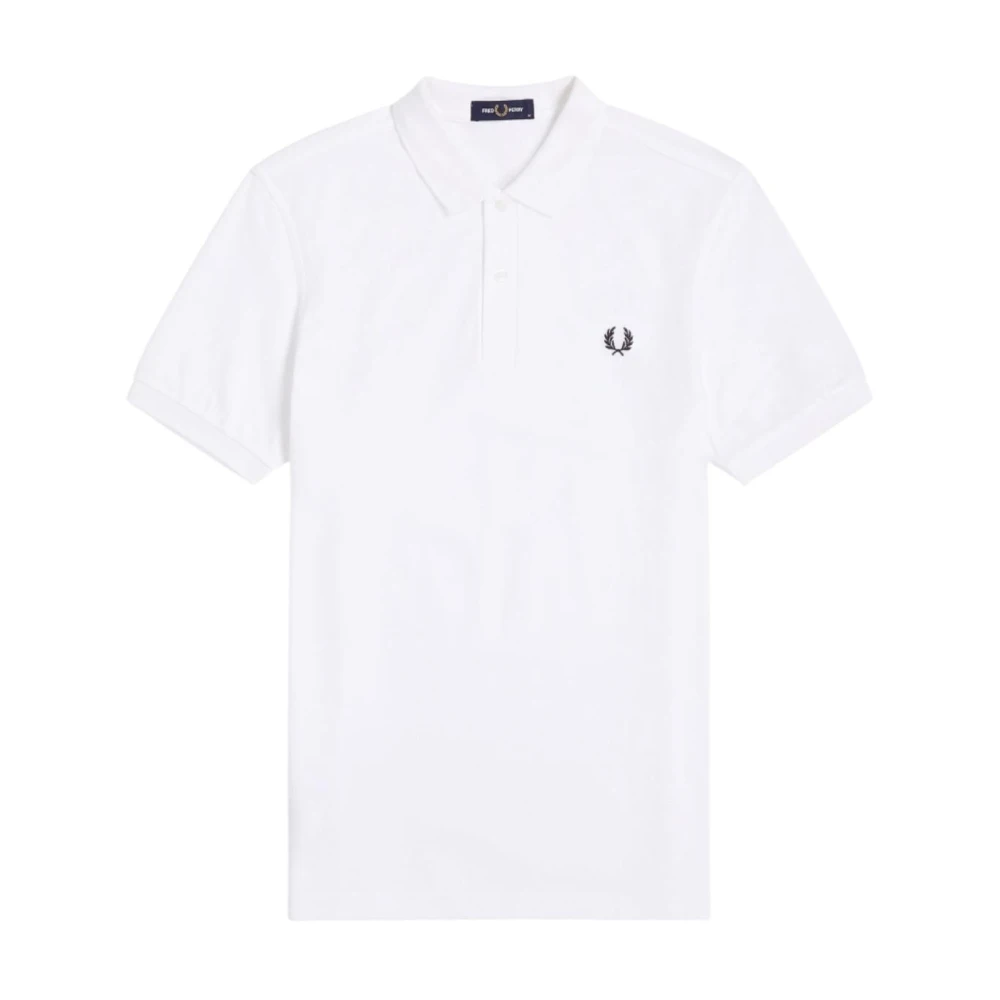 Fred Perry Men's White Iconic Polo Shirt With Laurel Logo