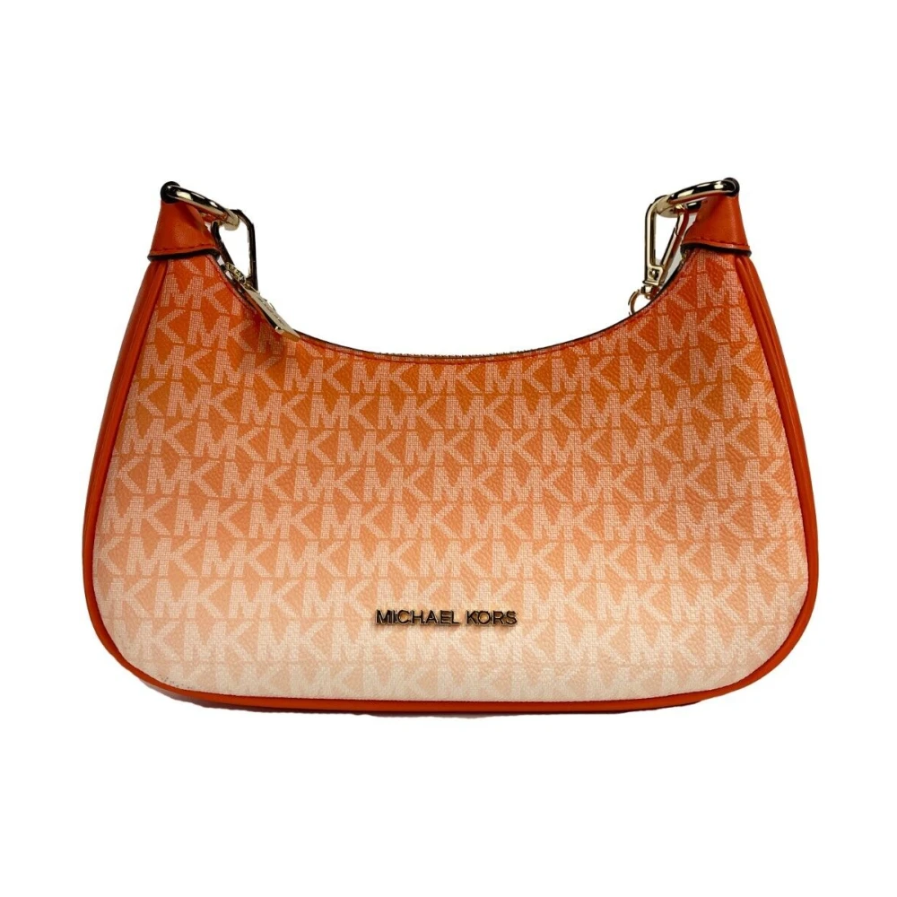 Michael Kors Oranje Rits Crossbody Tas Brown Dames