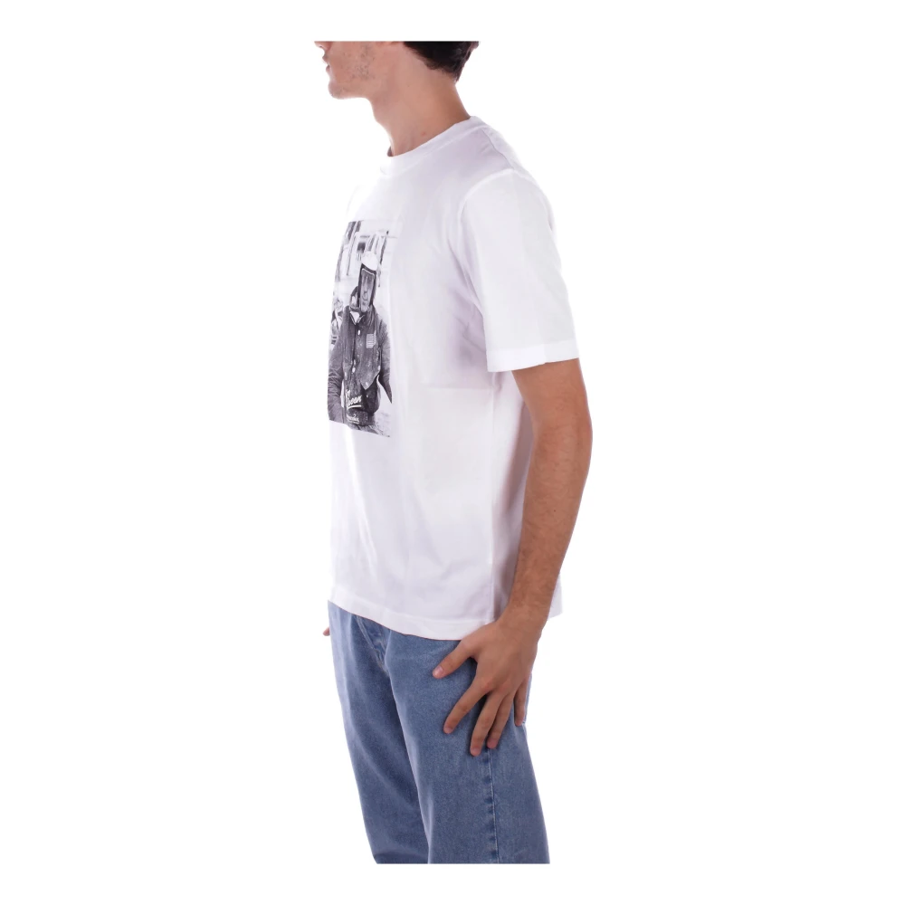 Barbour T-shirt met logo op de voorkant White Heren