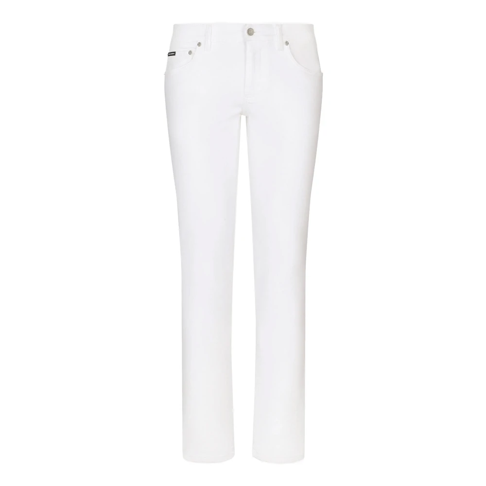 Dolce & Gabbana Skinny Elastische Witte Jeans White Heren