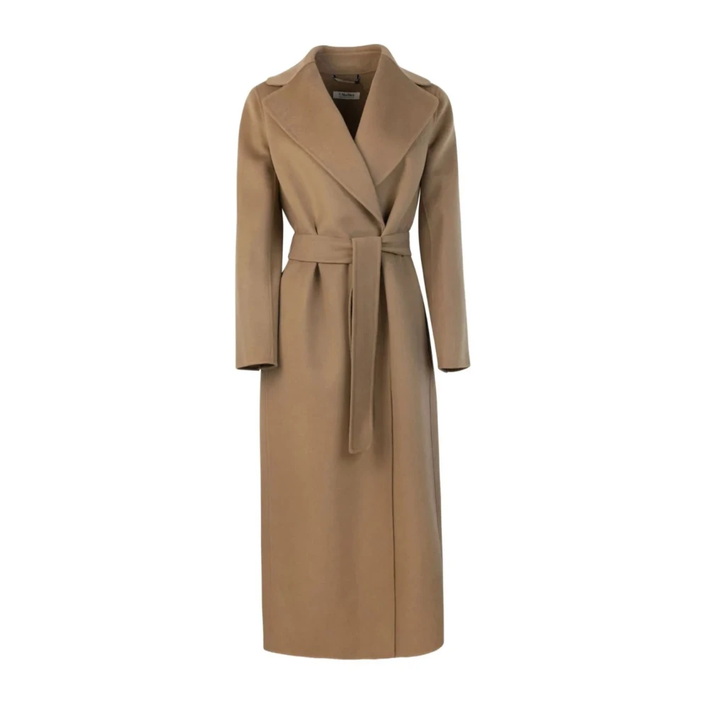 Max Mara Poldo Coat - Female - Belted Coats - Brown - Xs - Coats
